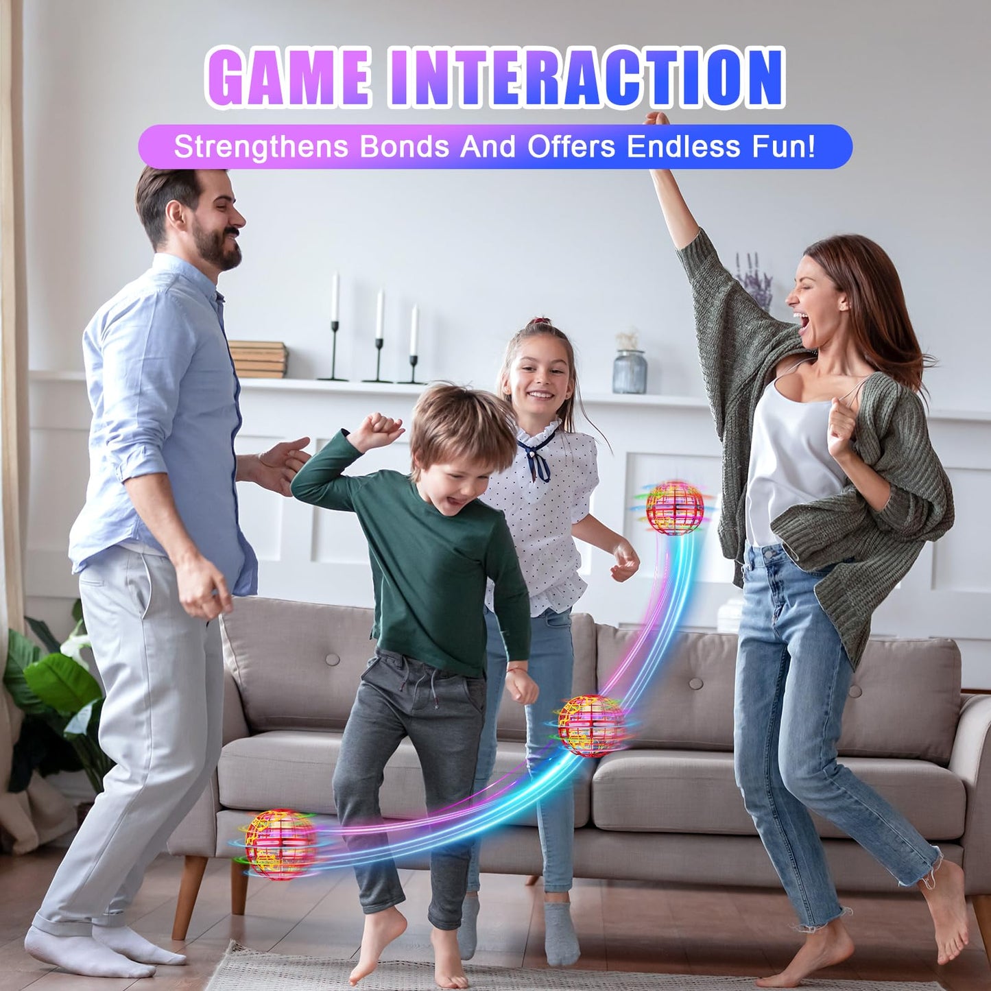 RIEYON Flying Orb Ball 2025 – Hover Boomerang Toy with 6 RGB Lighting