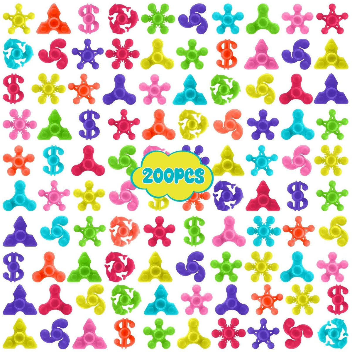 Riferg 100 Pcs Bulk Mini Fidget Spinners – Colorful Stress Relief Sensory Toys for All Ages