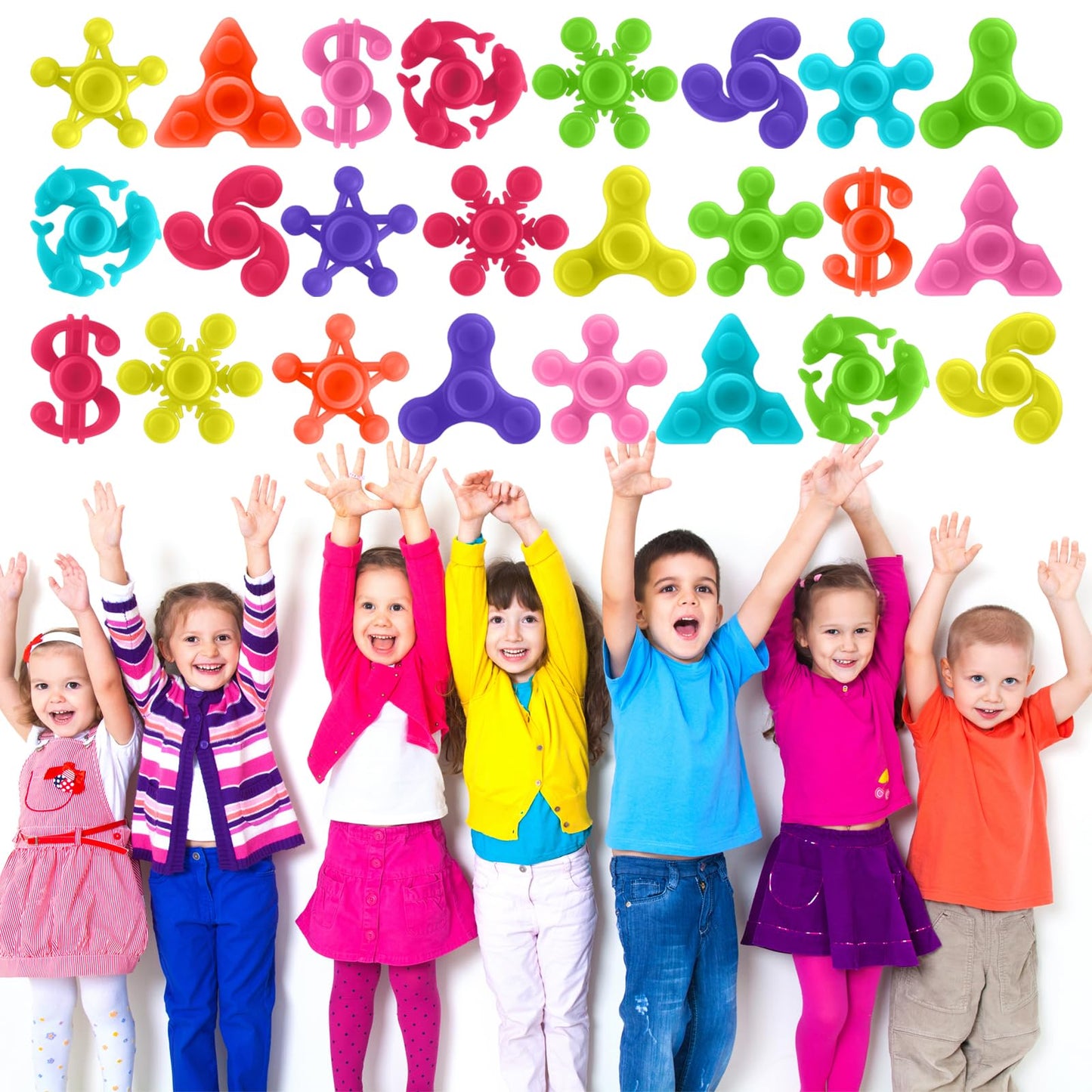 Riferg 100pcs Bulk Mini Fidget Spinners – Stress Relief Sensory Toys for Kids, Teens & Adults