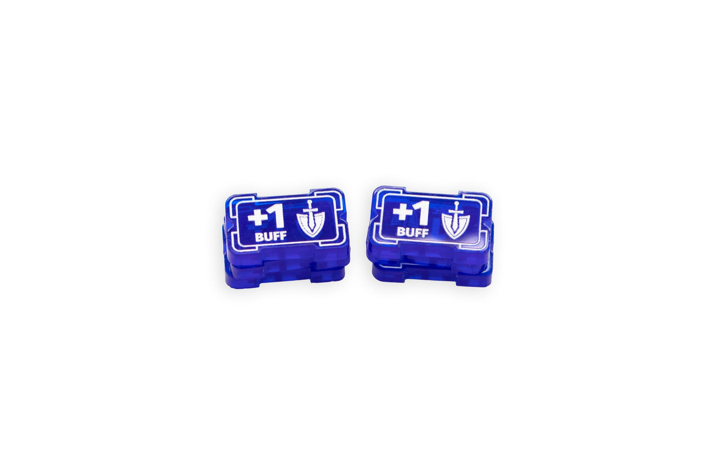 Riftbound TCG Compatible Tokens – Might Modifier & Buff Transparent Acrylic | 49 Single-Sided Set
