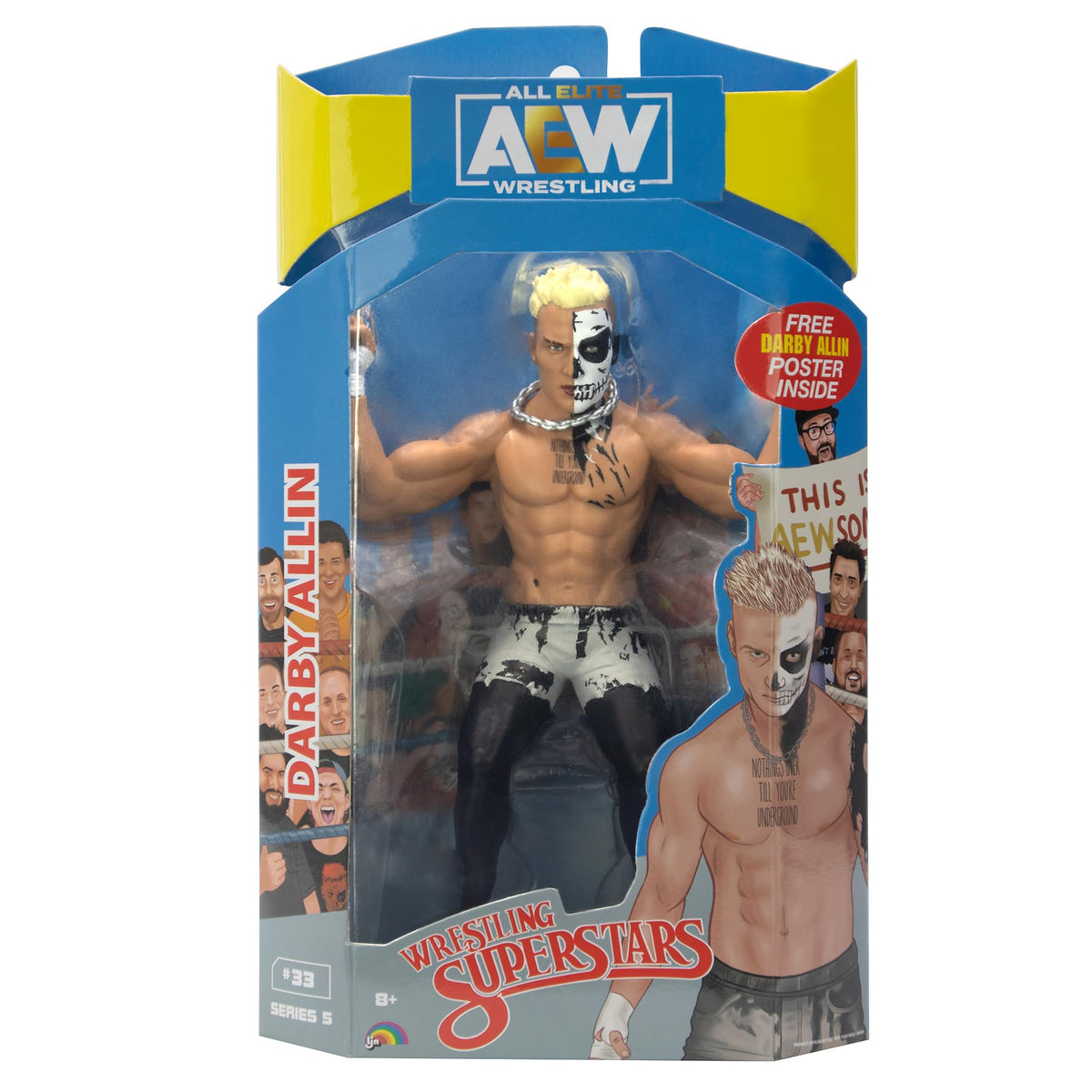 Ringside Darby Allin (LJN Style) – AEW Unmatched Series 5 Action Figure | Collectible Wrestling Toy