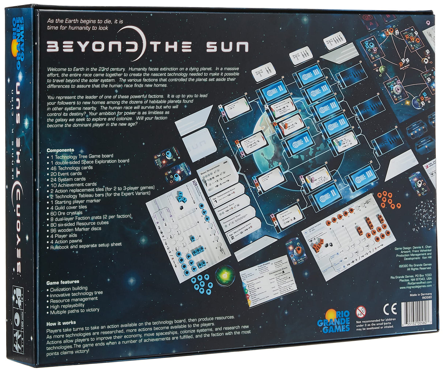 Rio Grande Games: Beyond The Sun — Strategy Board Game for 2–4 Players | 90–120 Minutes