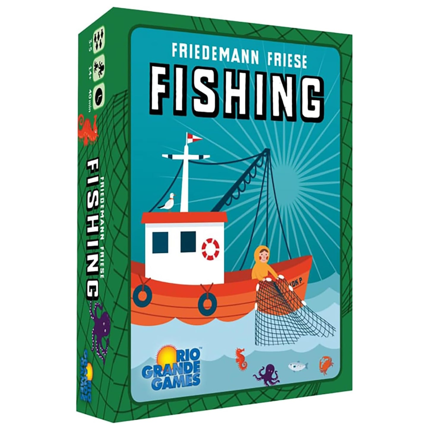 Rio Grande Games Fishing: Ocean-Themed Trick-Taking Card Game for 3–5 Players | 14+ | 30–60 Mins