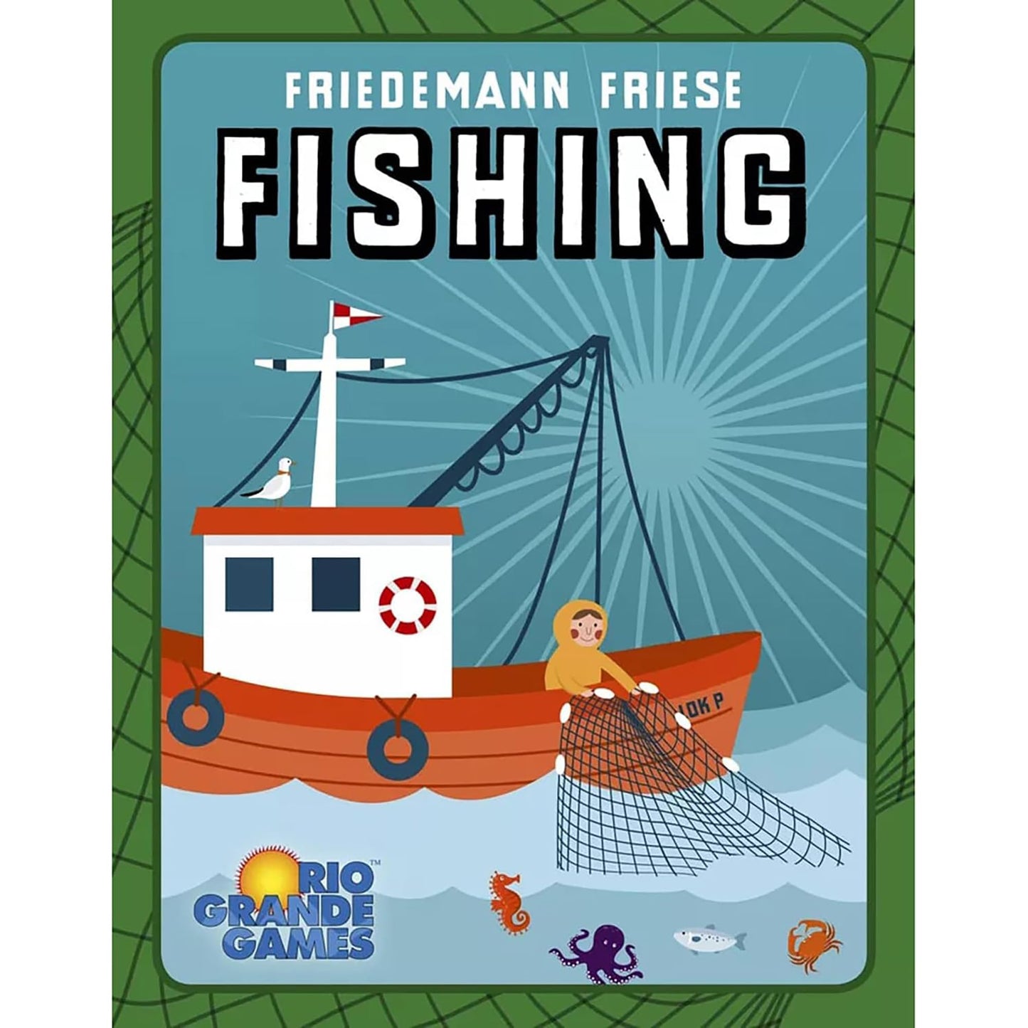 Rio Grande Games Fishing: Ocean-Themed Trick-Taking Card Game for 3–5 Players | 14+ | 30–60 Mins