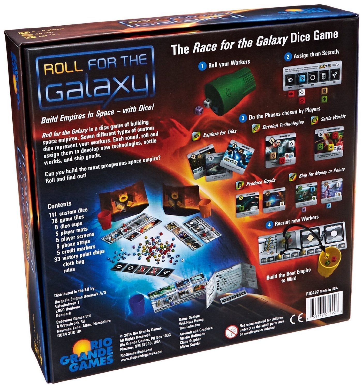 Rio Grande Games Roll for The Galaxy – Dice Strategy for 2–5 Players