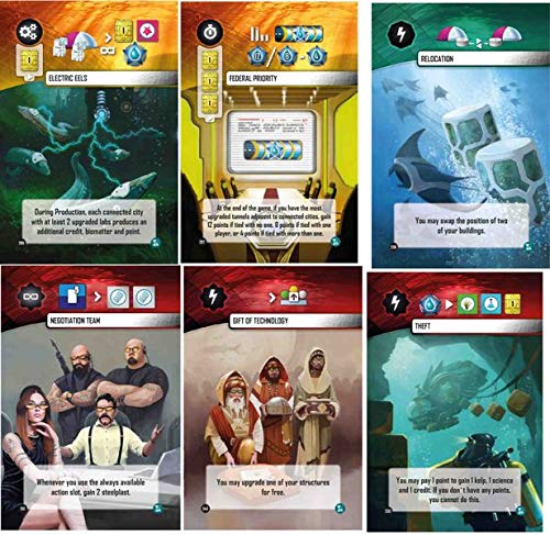 Rio Grande Games Underwater Cities: New Discoveries Expansion – 52 Cards, 3-Layer Boards