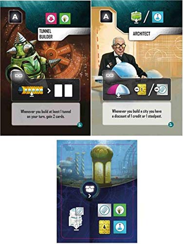 Rio Grande Games Underwater Cities: New Discoveries Expansion – 52 Cards, 3-Layer Boards