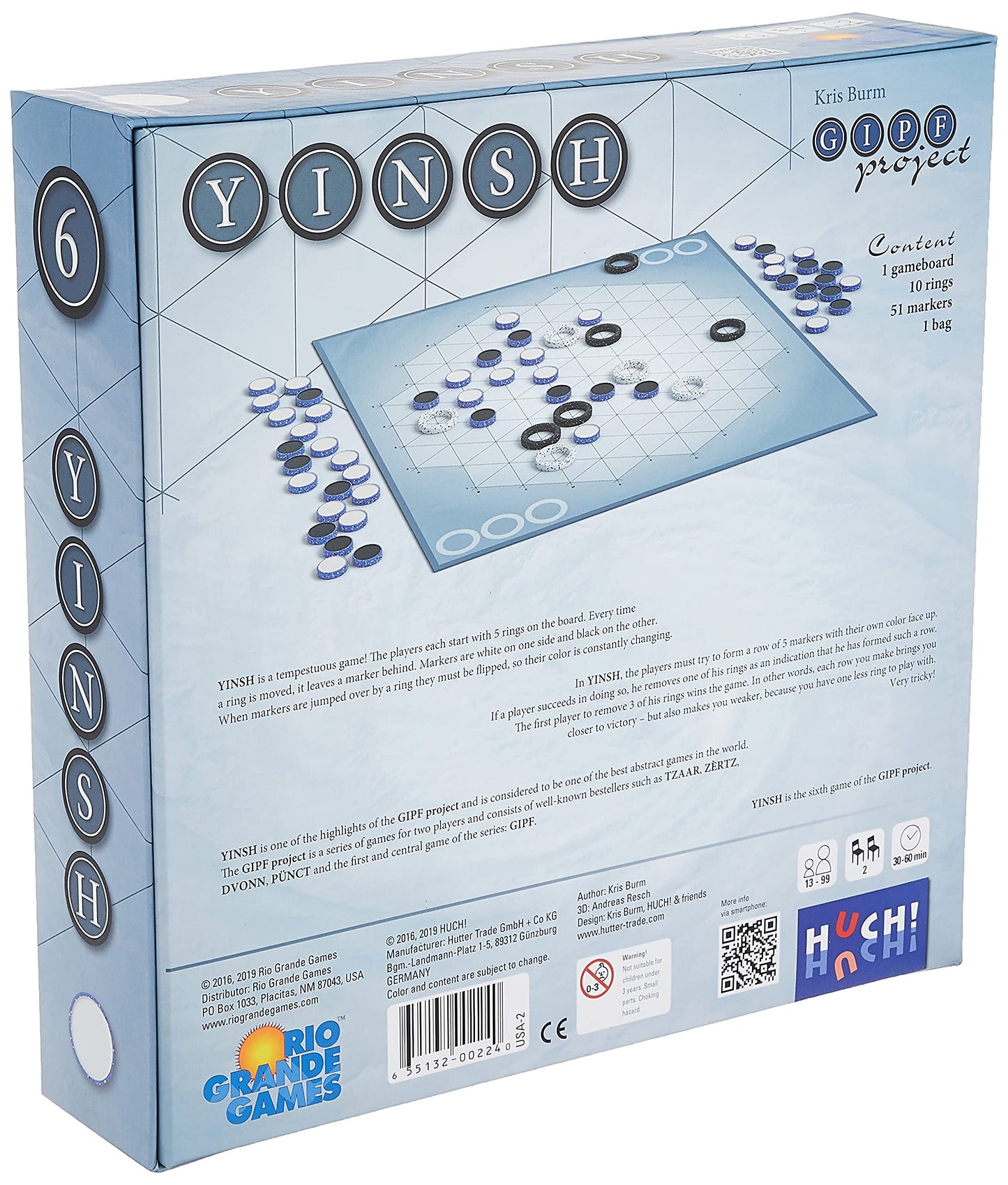 Rio Grande Games Yinsh – 2-Player Abstract Strategy (30 Minutes)