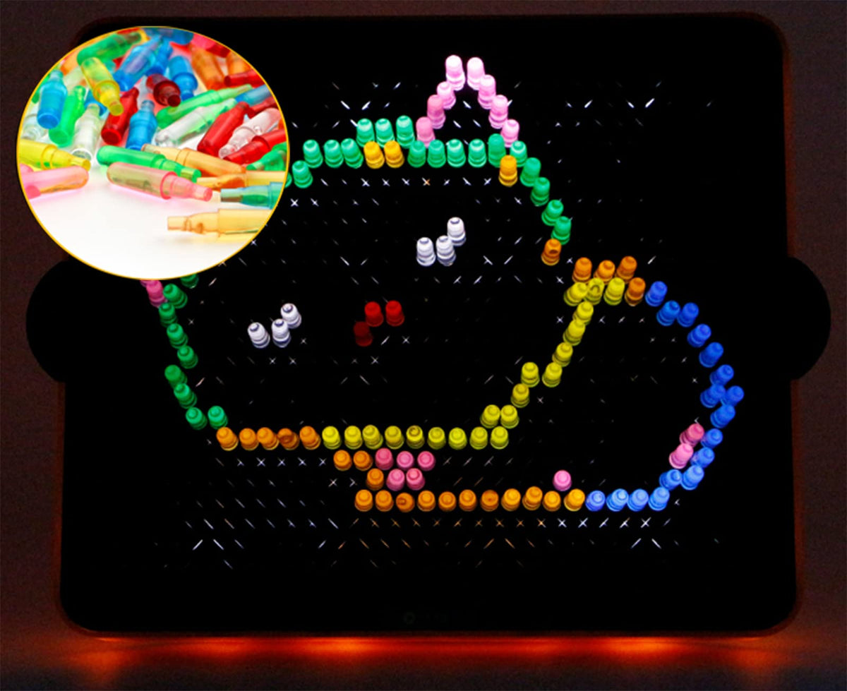 RioRand Refill Pegs & Templates Pack for Magic LED Panel – Creative Light Art Kit for Kids 4+