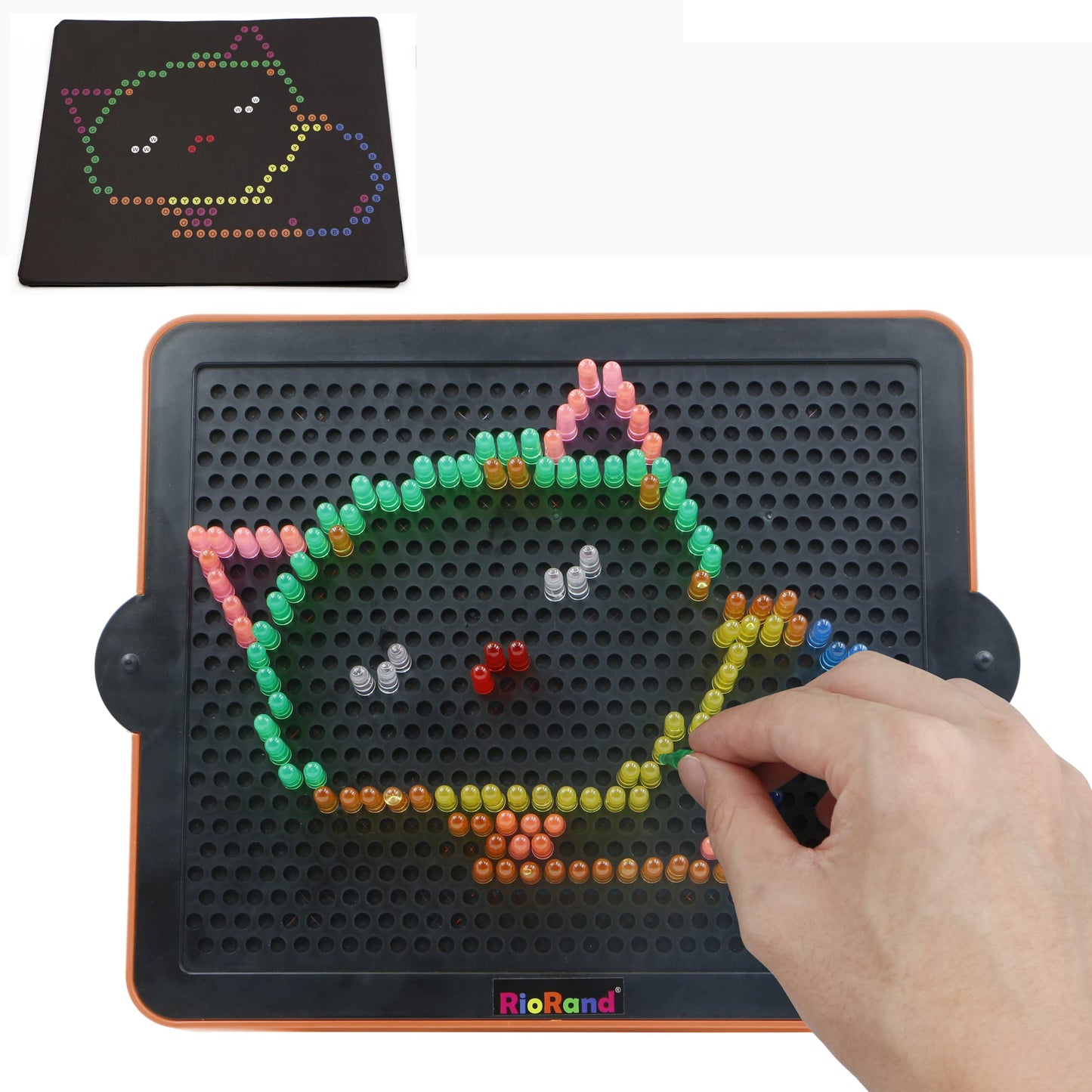 RioRand Refill Pegs & Templates Pack for Magic LED Panel – Creative Light Art Kit for Kids 4+