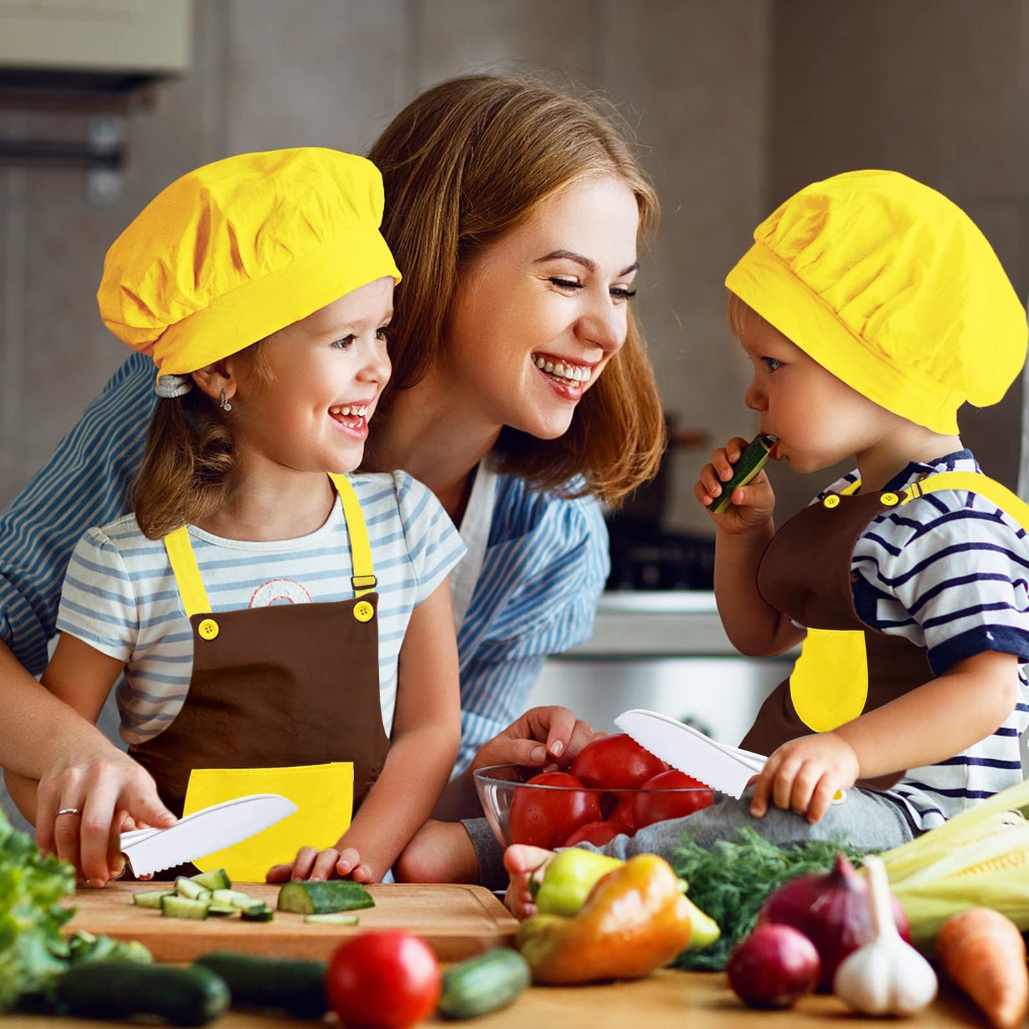 RISICULIS 21-Piece Toddler Knife Set – Safe Kid-Friendly Kitchen Tools