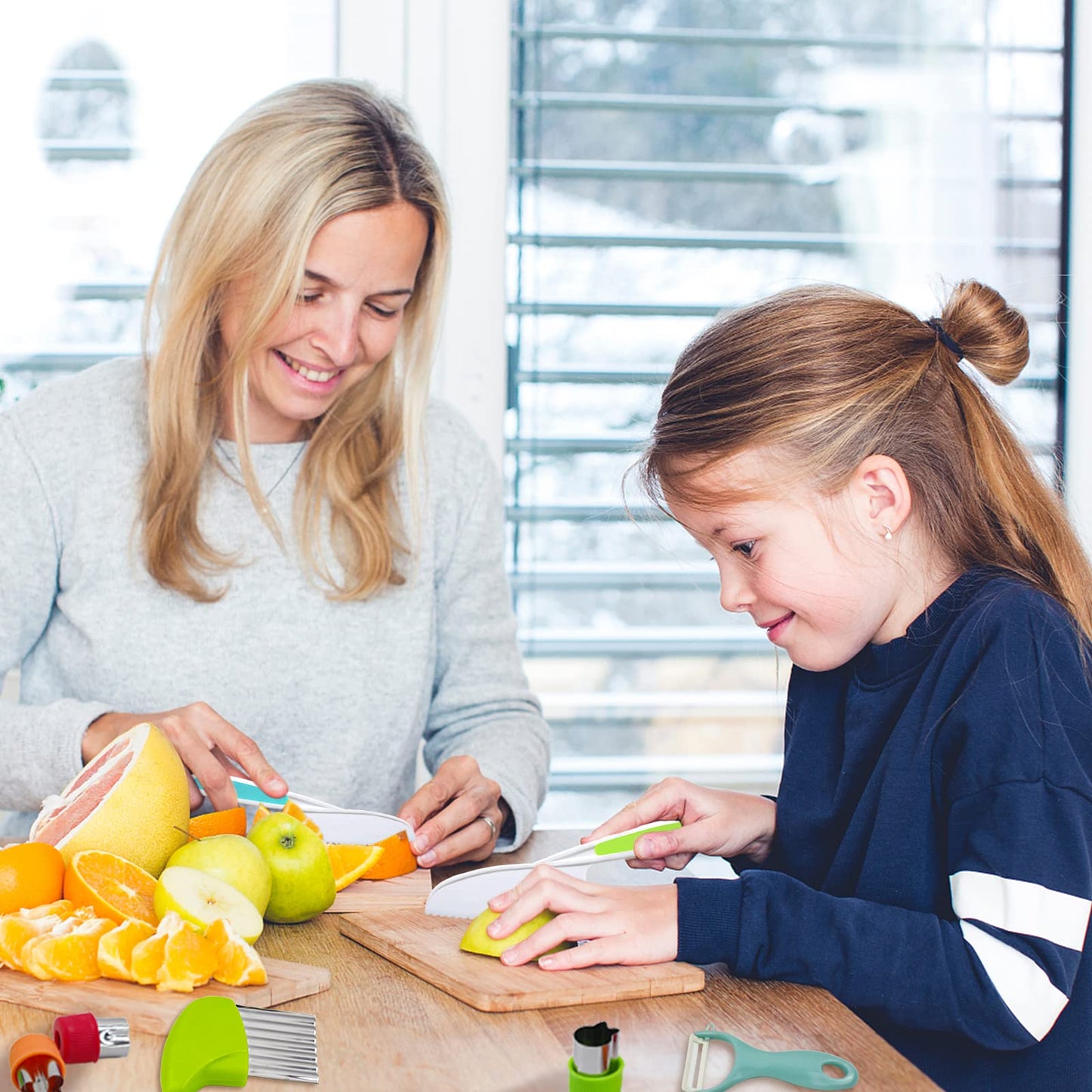 RISICULIS 21-Piece Toddler Knife Set – Safe Kid-Friendly Kitchen Tools