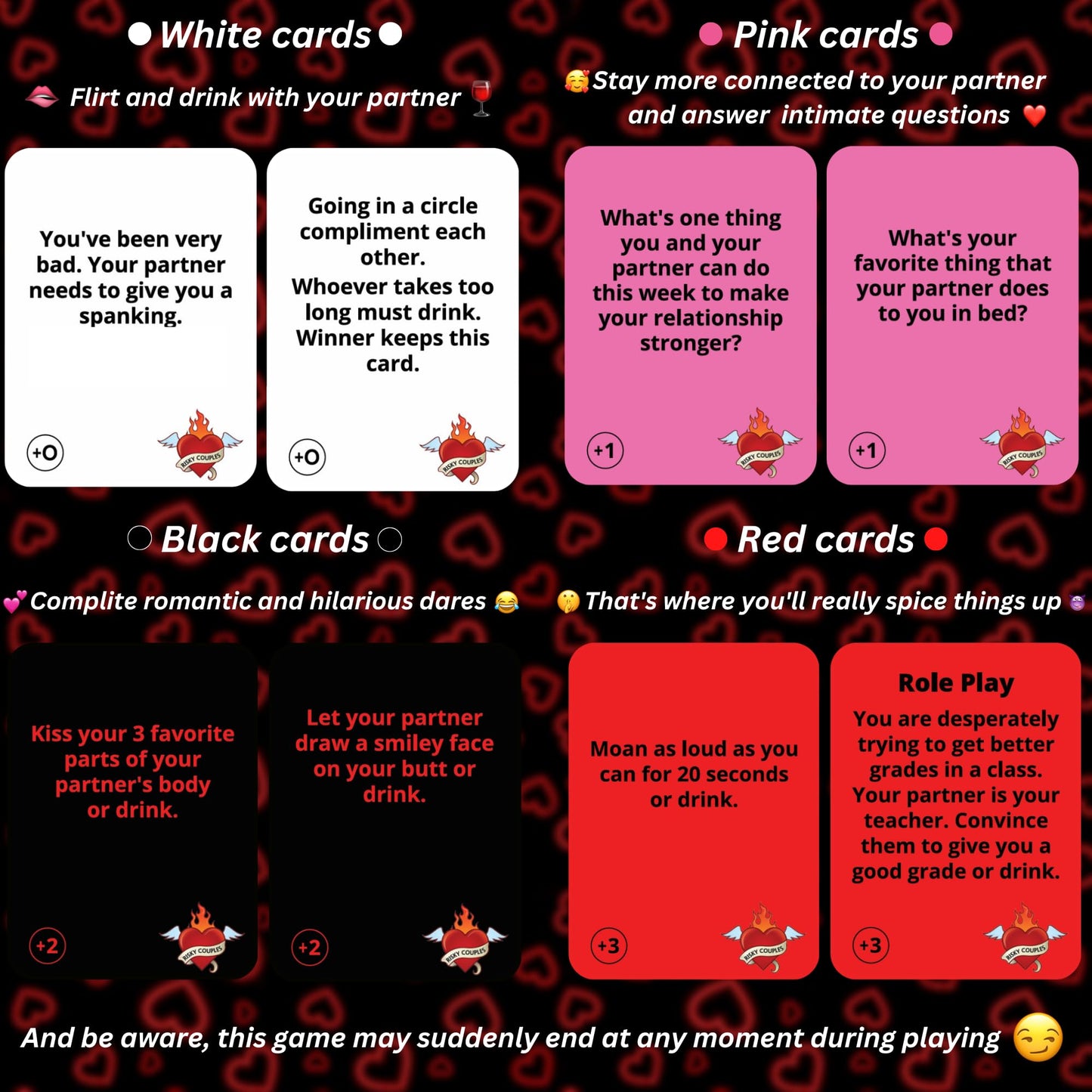 RISKY COUPLES | Couples Card Game for Date Night – 150 Questions & Challenges