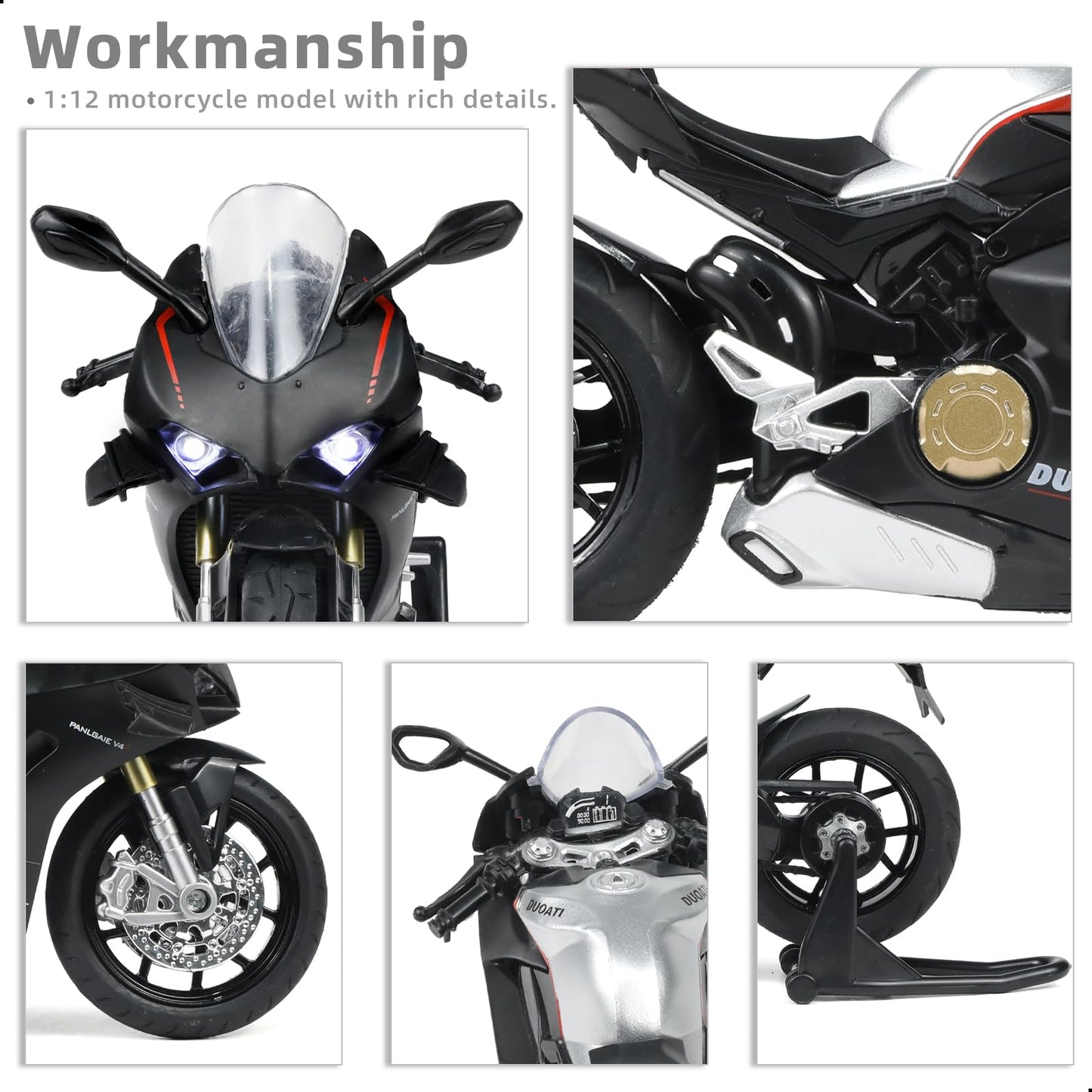 Risopen 1:12 Ducati V4S Die-Cast Model with Sound & Light Effects – Premium Alloy Collectible