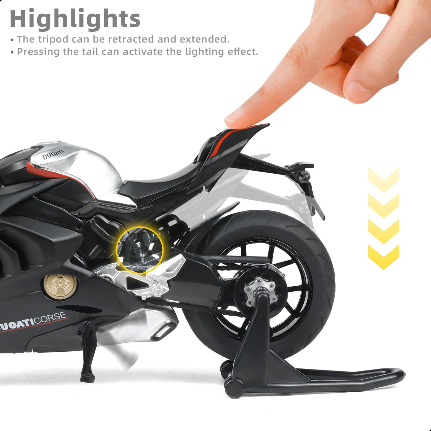 Risopen 1:12 Ducati V4S Die-Cast Model with Sound & Light Effects – Premium Alloy Collectible