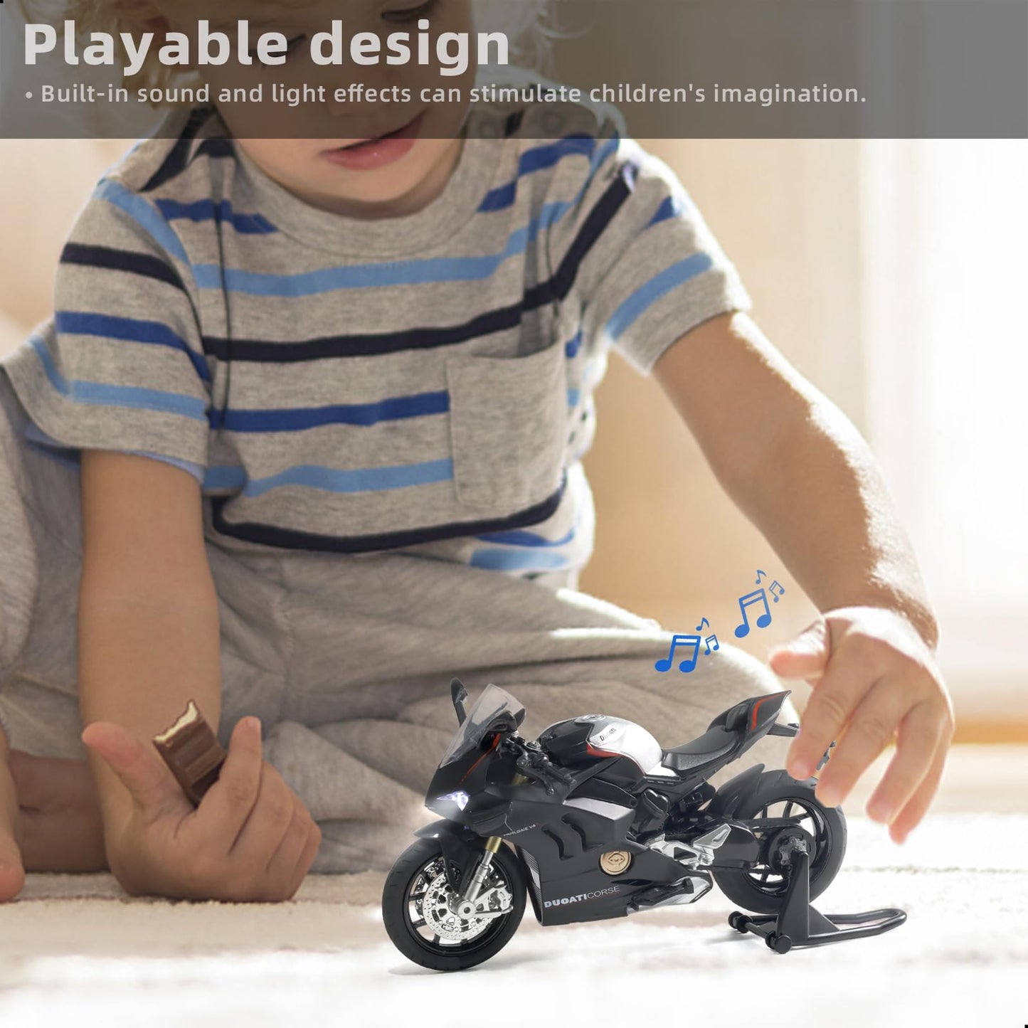 Risopen 1:12 Ducati V4S Die-Cast Model with Sound & Light Effects – Premium Alloy Collectible