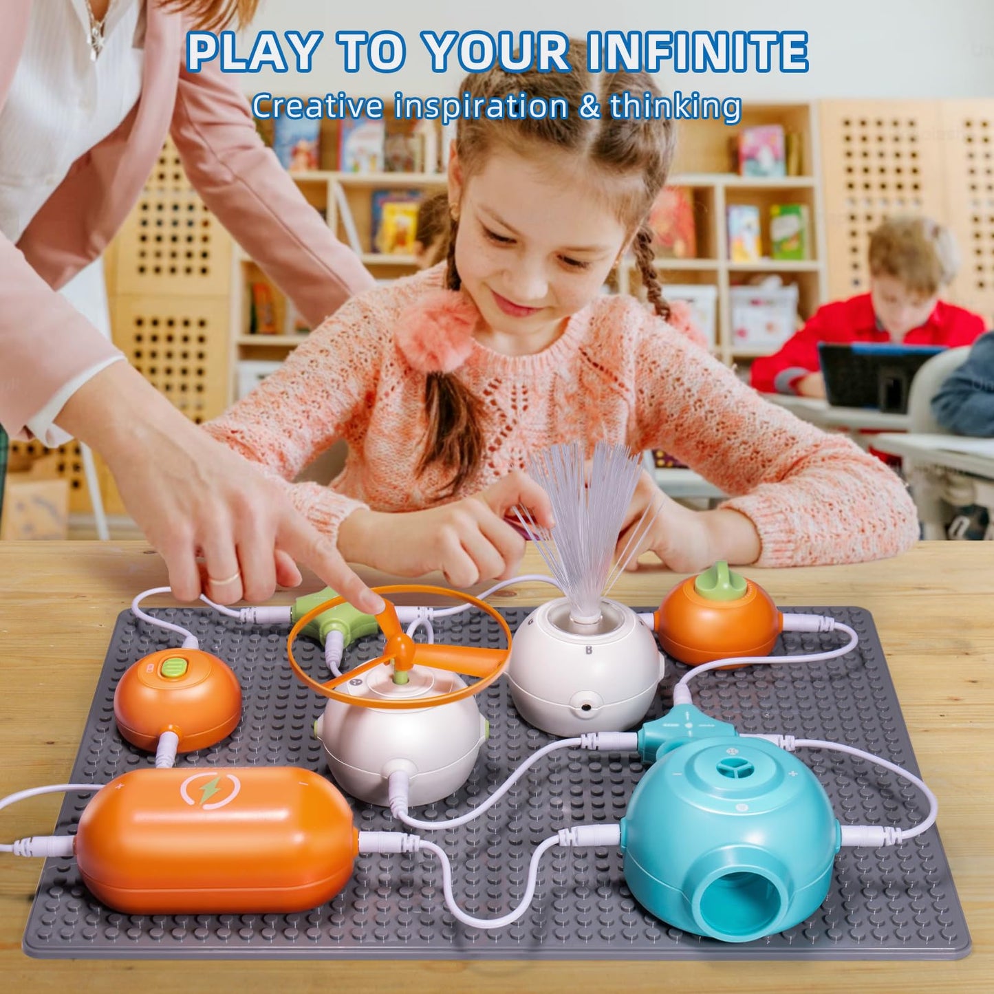 RISUNTOY Circuits Science Kit for Kids — 64 Projects, 25 Parts, No Soldering