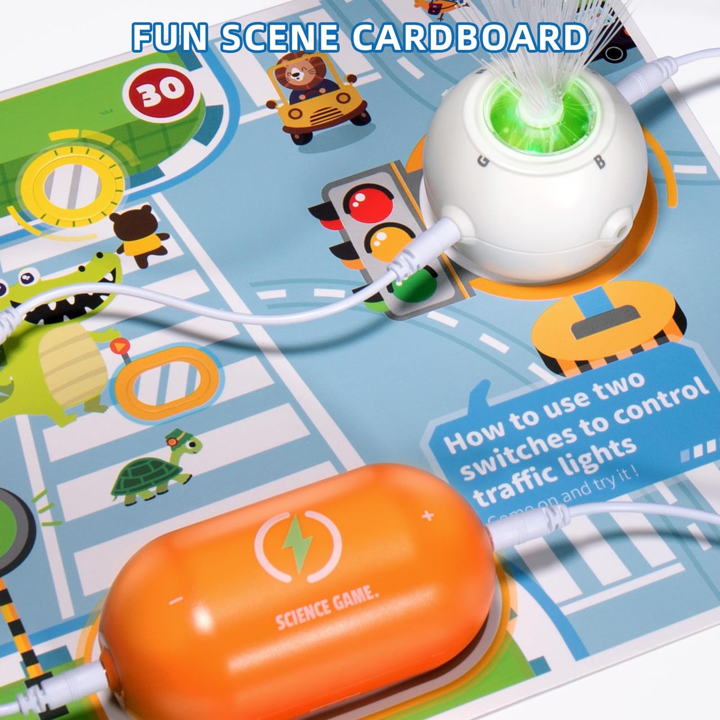 RISUNTOY Circuits Science Kit for Kids — 64 Projects, 25 Parts, No Soldering