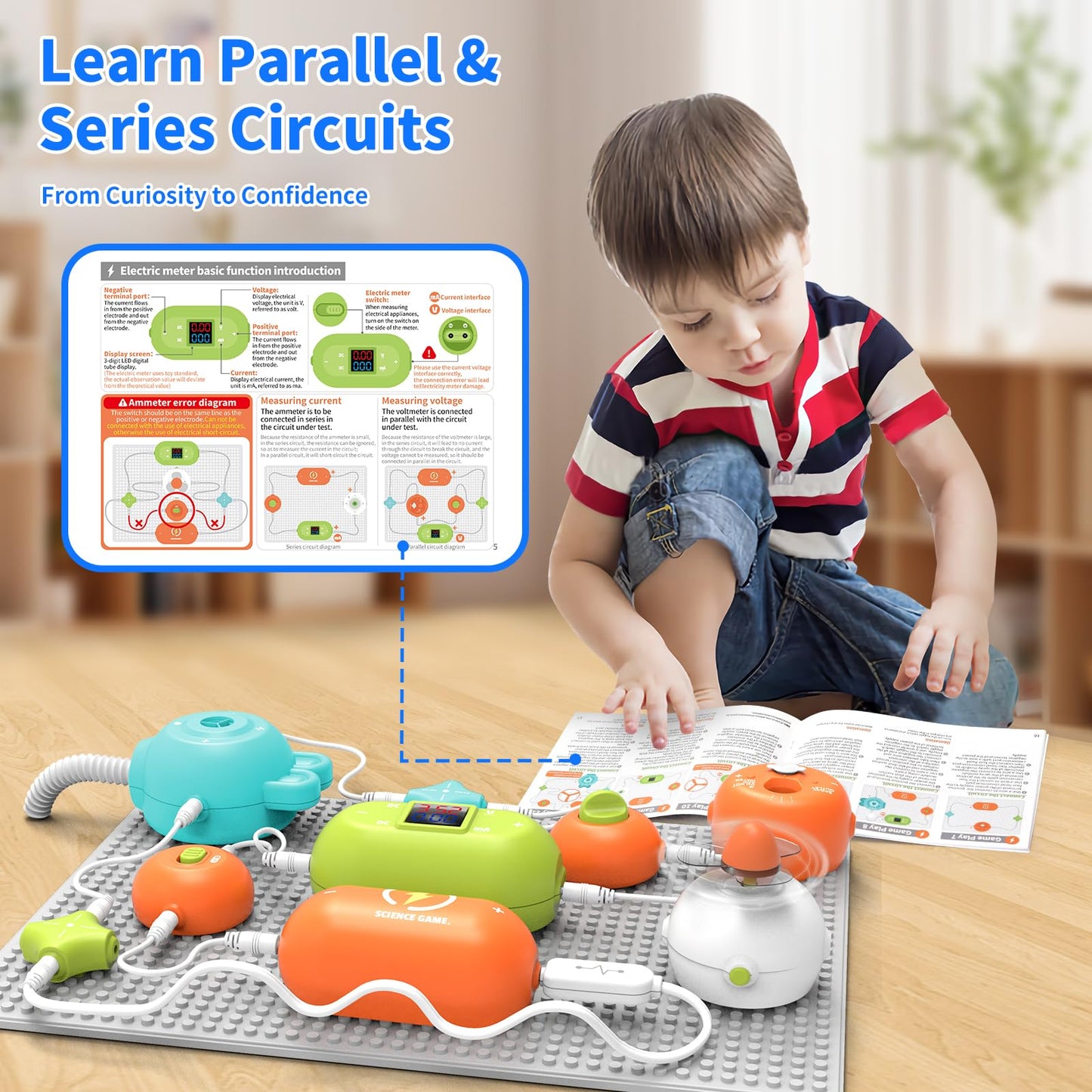 RISUNTOY STEM Kit for Kids – 31 Circuits, 300+ Projects, No Soldering