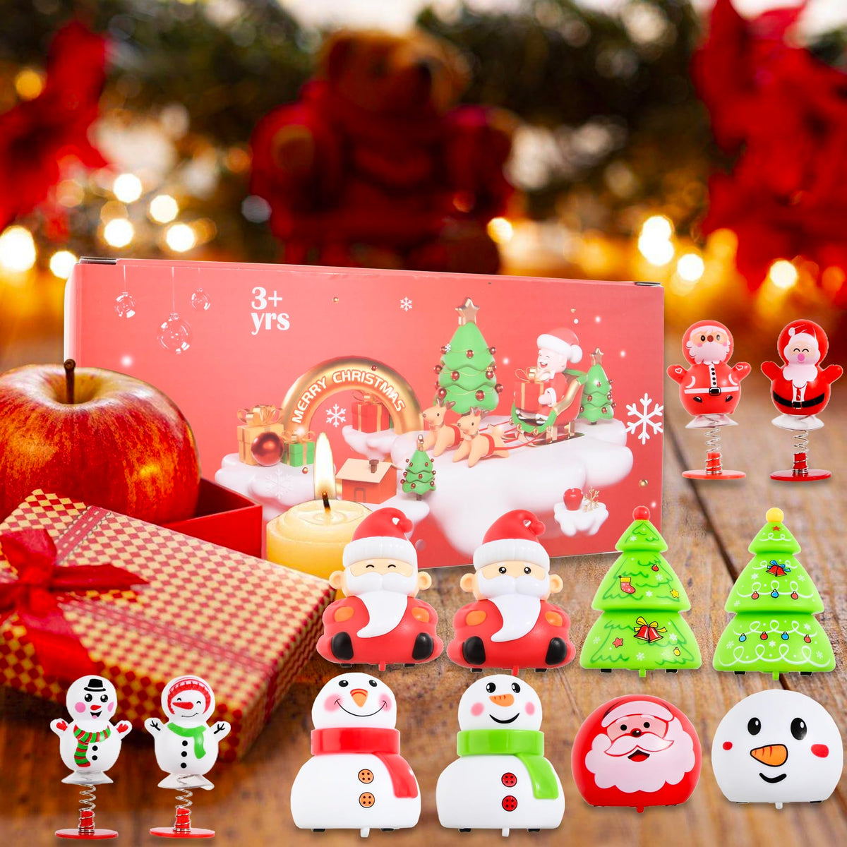 Ritastar Small Pull Back Car Set – 12 Xmas Mini Cars for Holiday Favors, Party Bags & Classroom Prizes