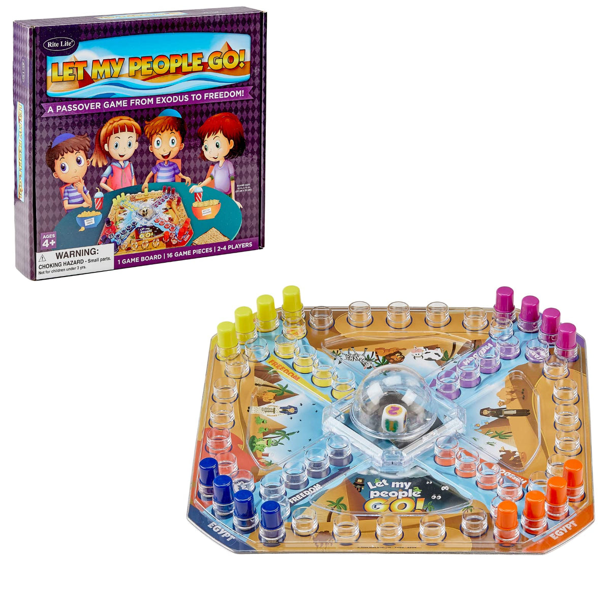 Rite Lite Let My People Go! Passover Board Game – Family-Friendly Judaica for Up to 4 Players
