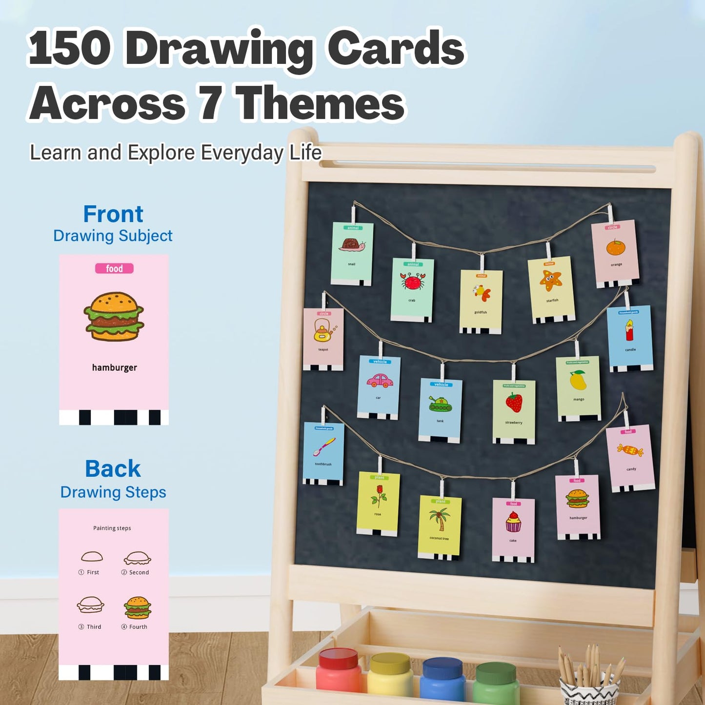 RIVGOT Drawing Robot for Kids – 150 Cards, Voice-Interactive Montessori Art Toy