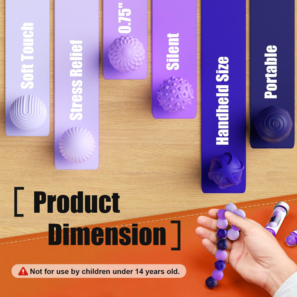 RIVGOT Silicone Magnetic Balls – 6-Pack Fidget Toys for Focus and Relaxation