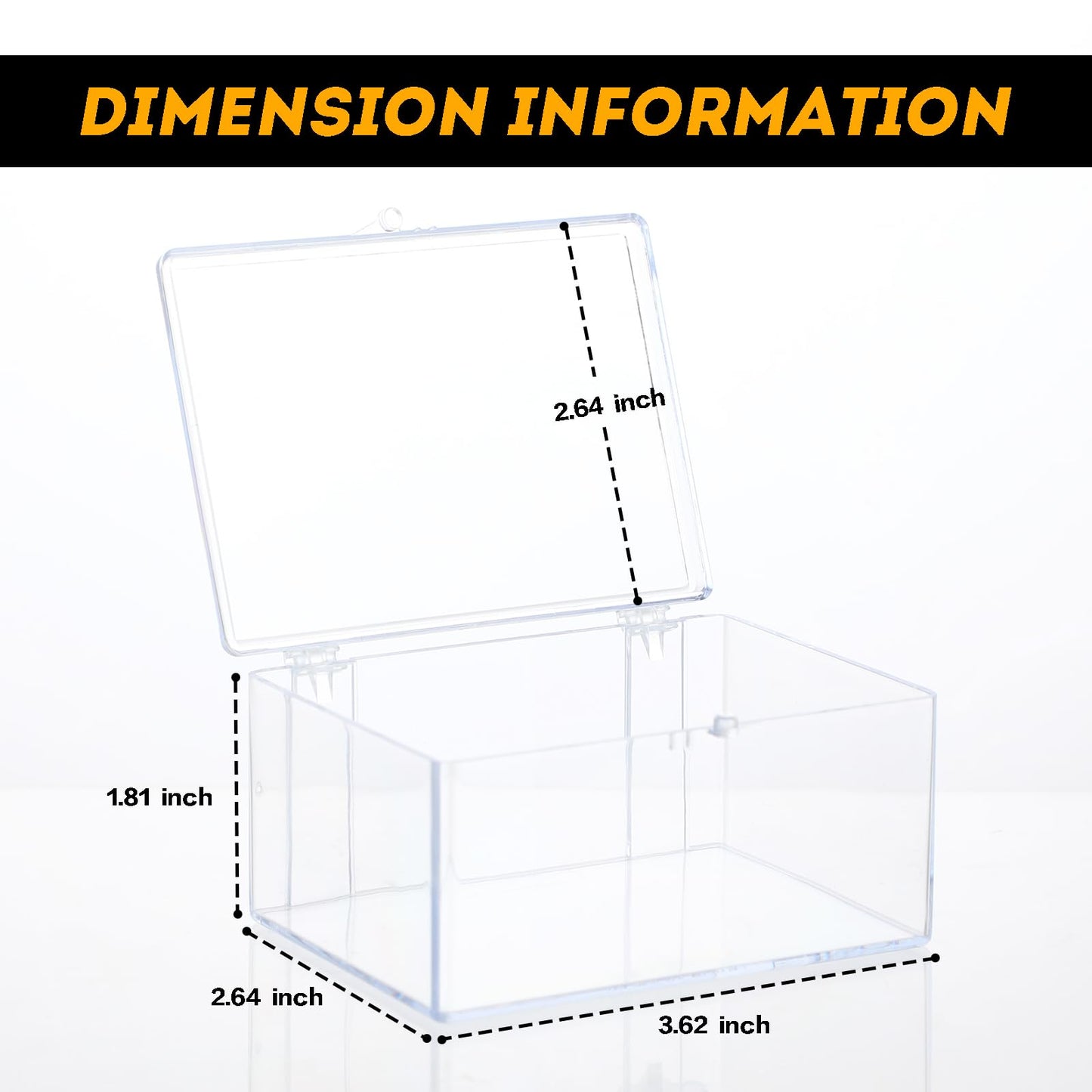 RIXUGIT 10-Pack 100-Count Deck-Case Card-Box – Hinged Trading Card Storage, Clear Box for Gaming, Sports & Playing Cards