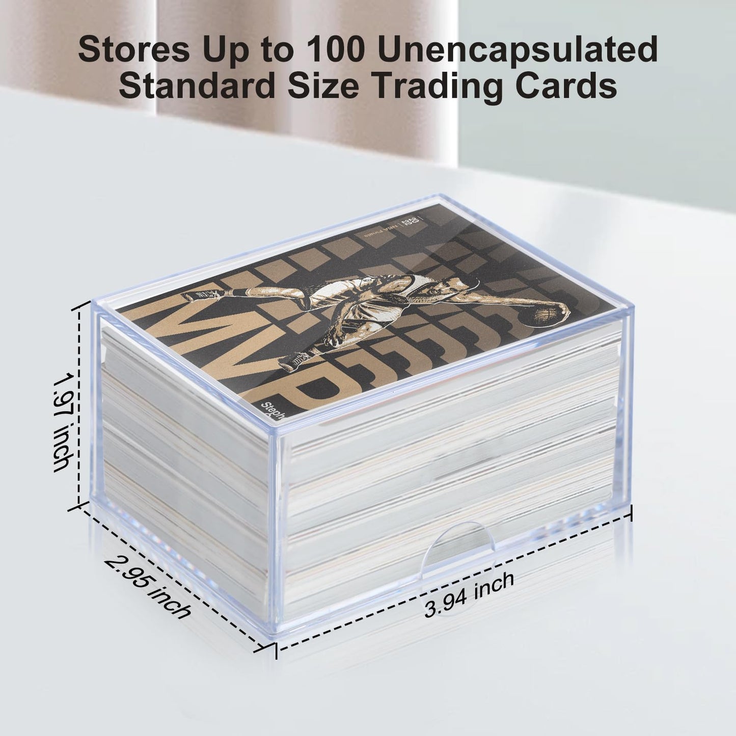 RIXUGIT 10-Pack Deck-Case Card Boxes | 100-Count 2-Piece Trading Card Storage