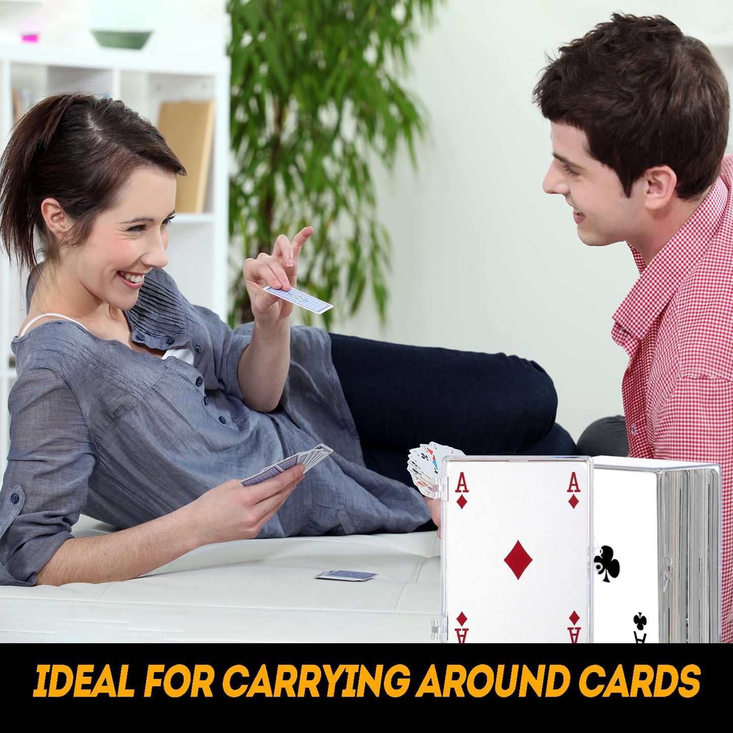 RIXUGIT 10-Pack 100-Count Deck-Case Card-Box – Hinged Trading Card Storage, Clear Box for Gaming, Sports & Playing Cards