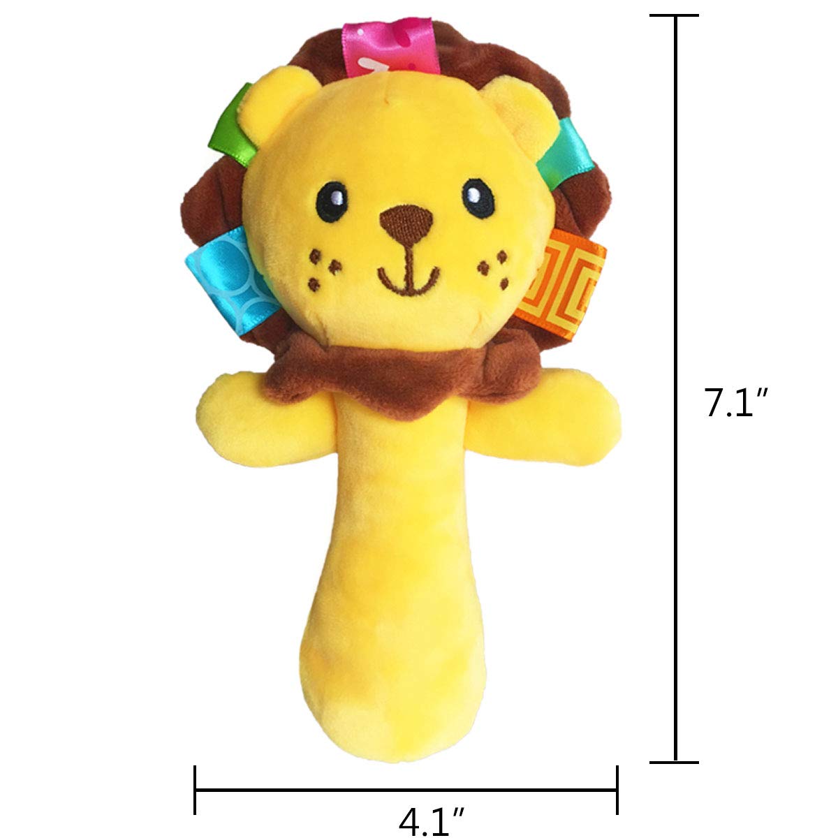 RIY Soft Baby Lion Rattle – Plush Hand Rattle Toy for Toddlers and Infants