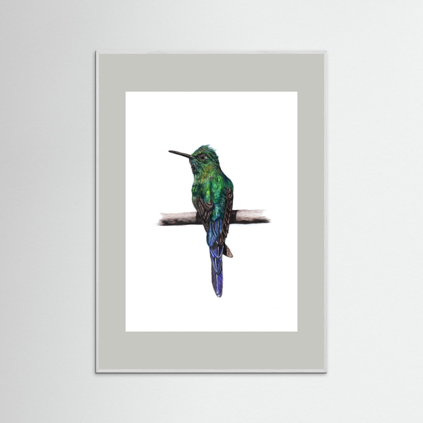 Hummingbird Wall Art Print – Fine Art Wildlife Illustration
