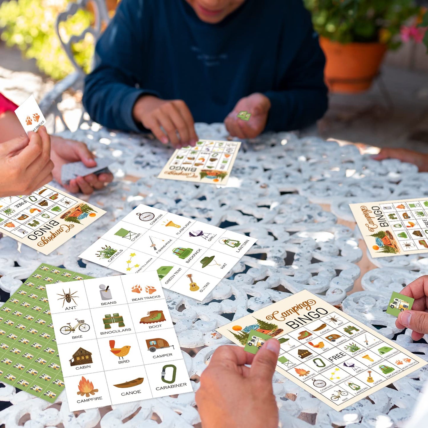 RLCNOT Camping Bingo Game – 24-Player Set for Outdoor & Indoor Parties