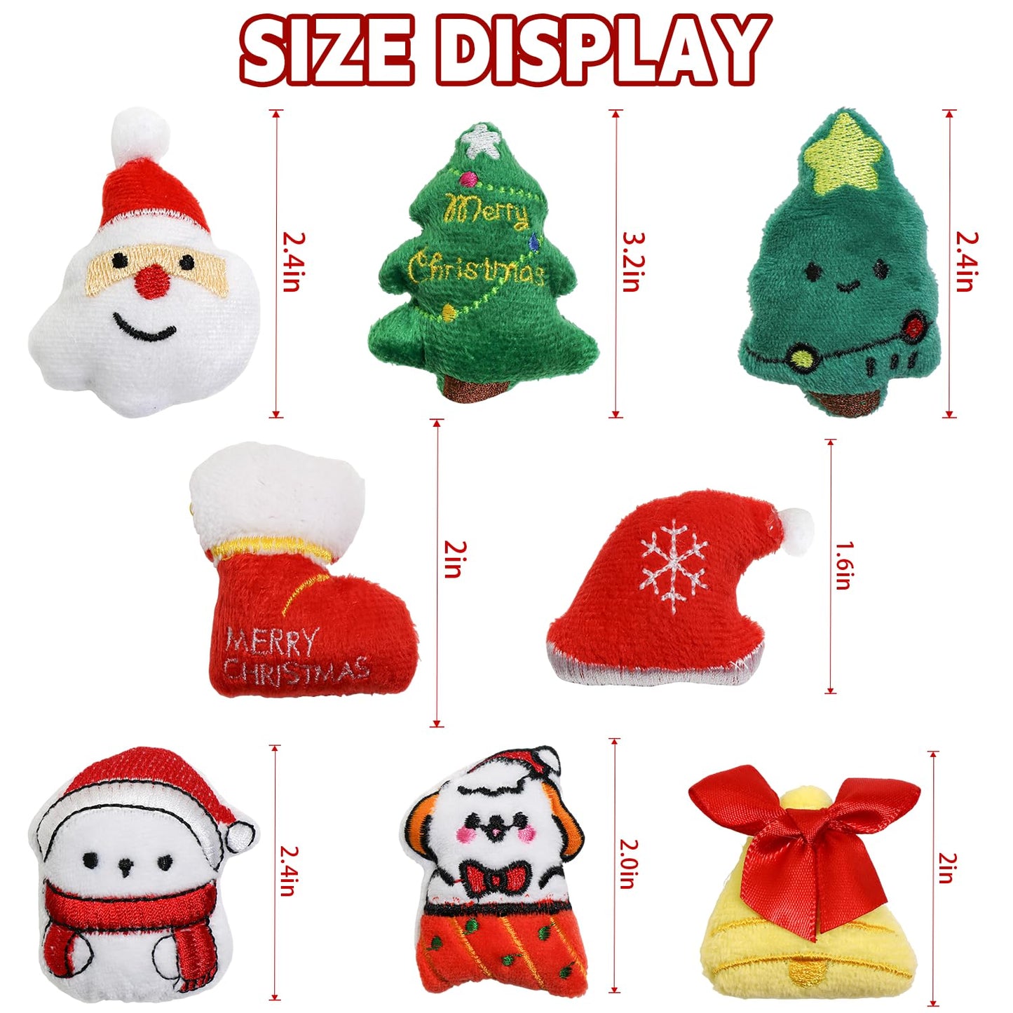 RLXGCZ 24 Pcs Christmas Mini Plushies Set – Santa, Reindeer, Snowman & More