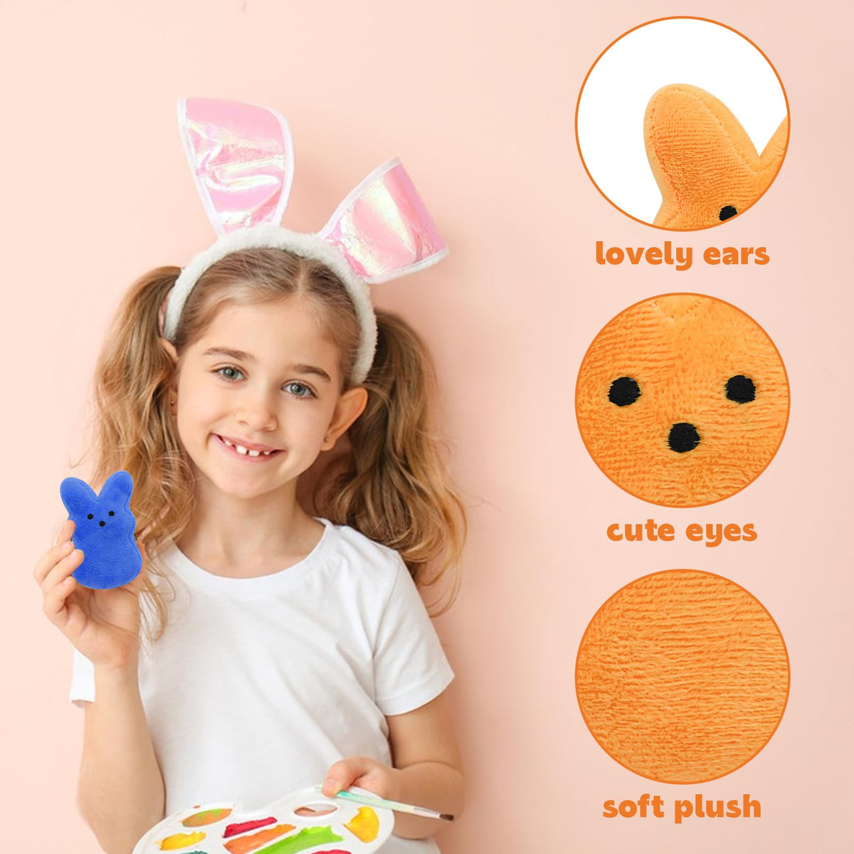 RLXGCZ 12-Piece Easter Bunny Plush Set – Soft Stuffed Toys for Decor, Gifts & Baskets