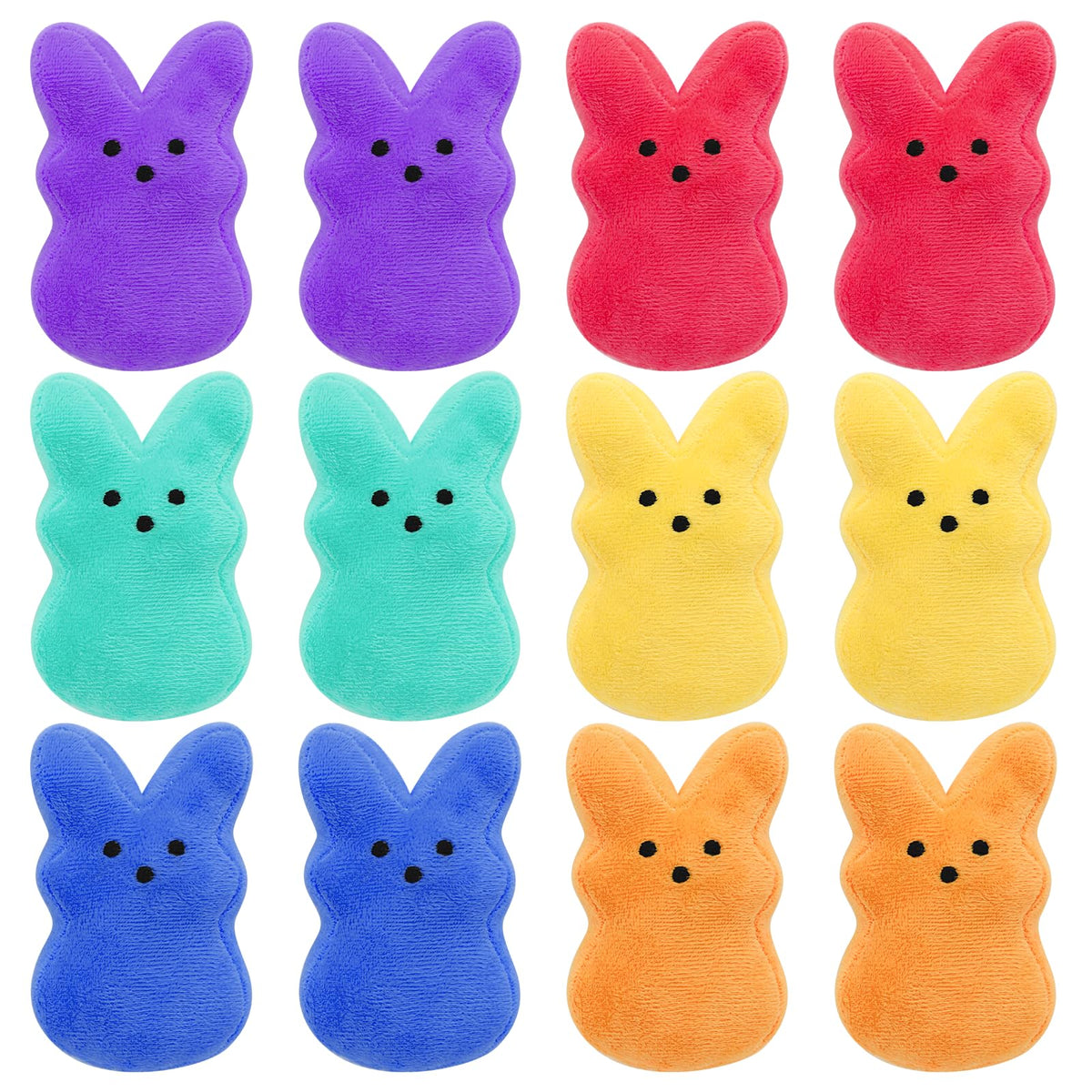RLXGCZ 12-Piece Easter Bunny Plush Set – Soft Stuffed Toys for Decor, Gifts & Baskets