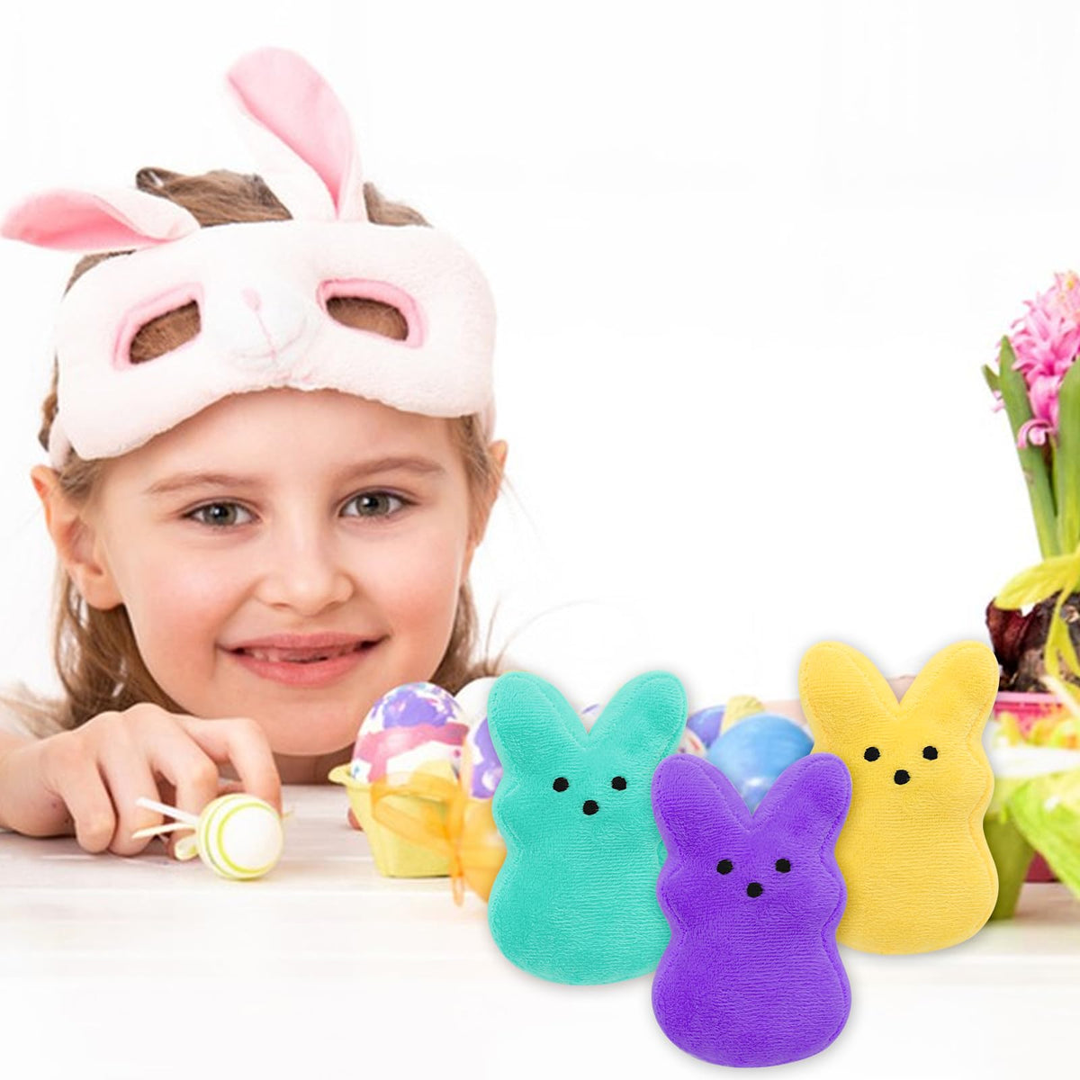 RLXGCZ 12-Piece Easter Bunny Plush Set – Soft Stuffed Toys for Decor, Gifts & Baskets