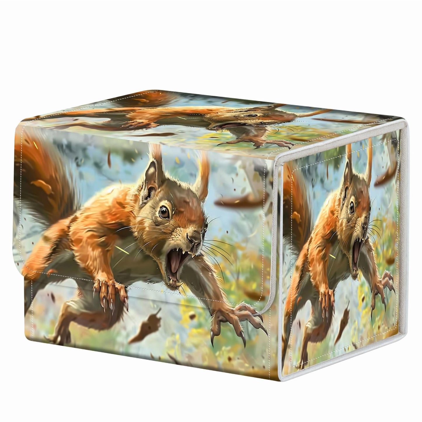 RMJKXQZG Strong Magnet MTG Deck Box | 200+ Cards, PU Leather, Portable