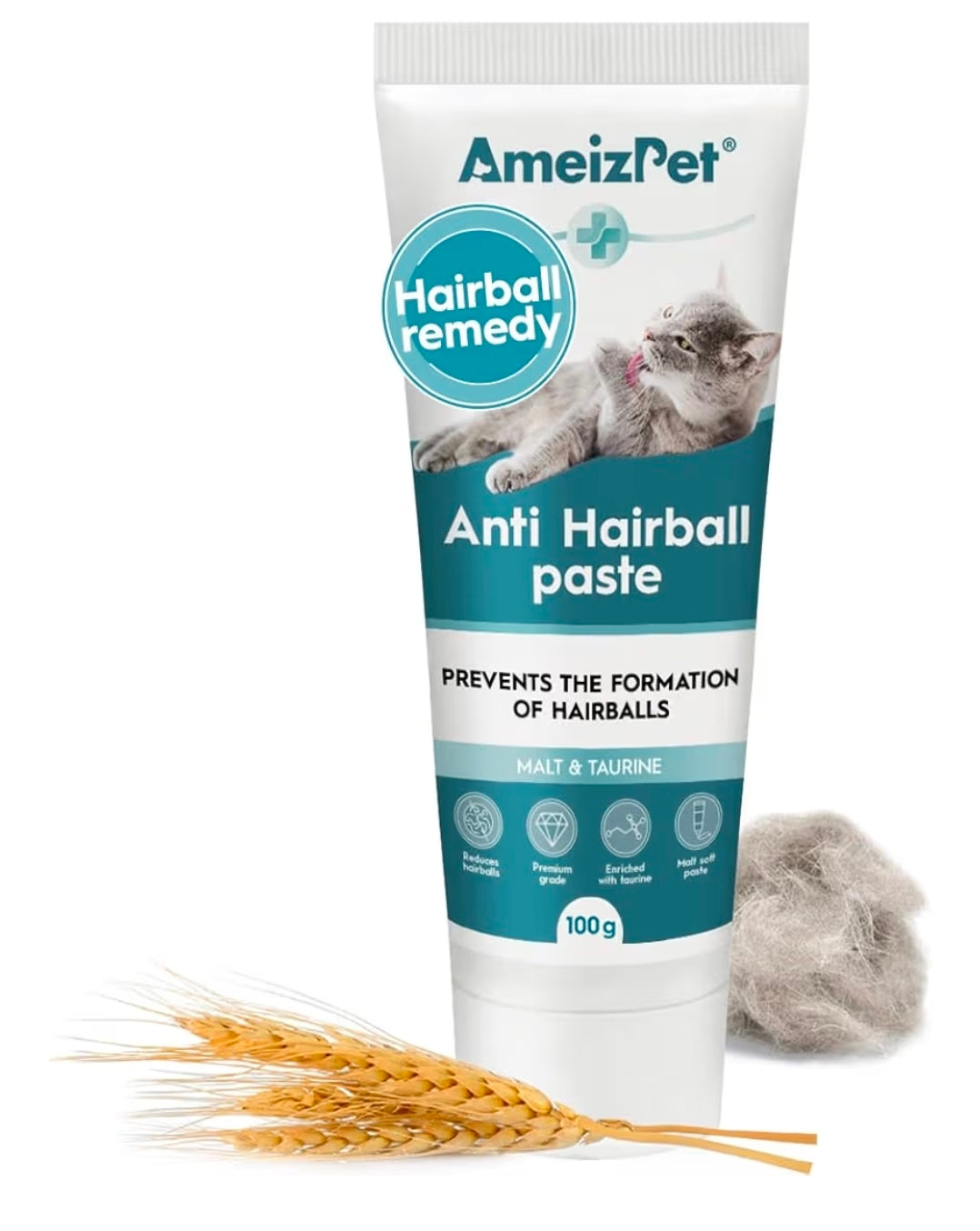 AmeizPet Hairball Remedy Malt Paste for Cats 100g