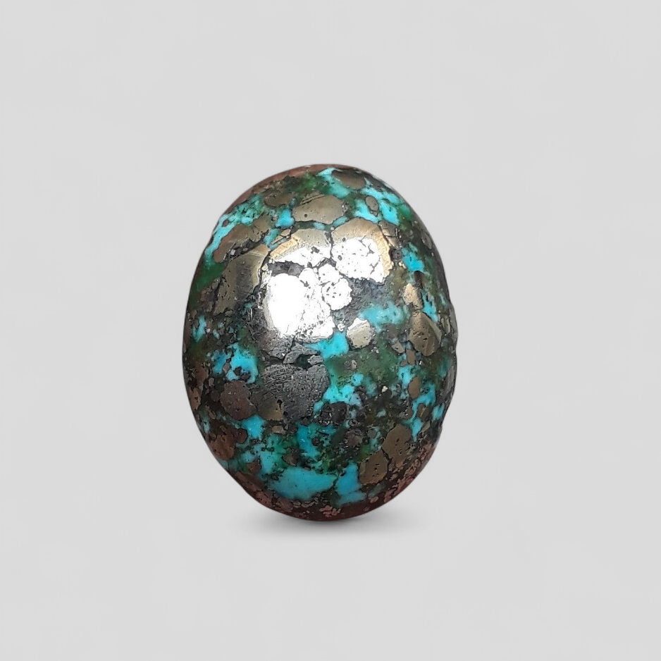 Natural Turquoise with Pyrite - Blue Matrix Turquoise - Shajri Feroza-20Ct