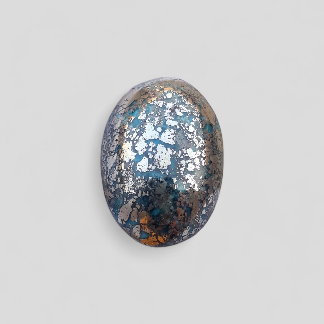 Natural Turquoise with Pyrite - Blue Matrix Turquoise - Shajri Feroza-45Ct