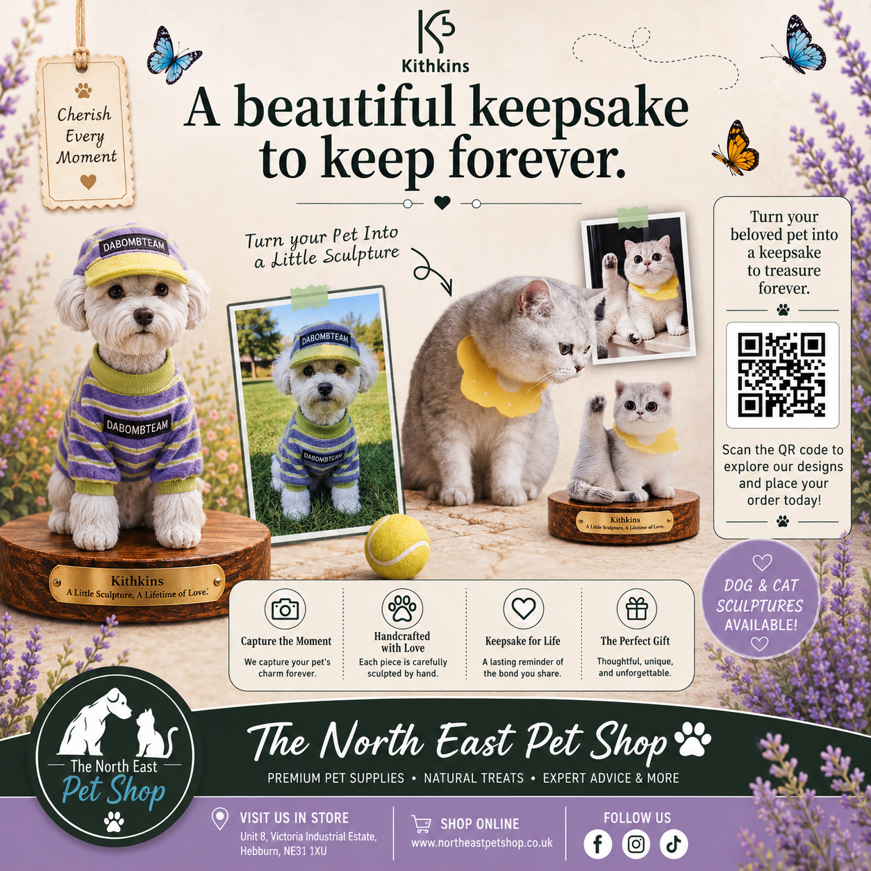 Custom Pet Sculpture Order | Handcrafted Dog & Cat Keepsake | Upload Your Photos