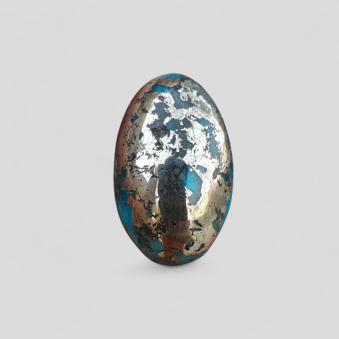 Natural Turquoise with Pyrite - Blue Matrix Turquoise - Shajri Feroza-29Ct