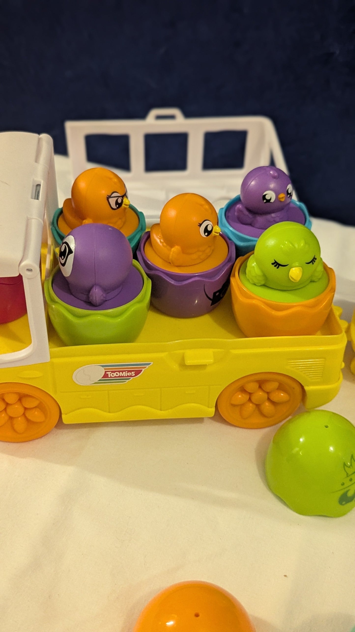 Tomy Toomies Hide n Squeak Egg Bus With Trailer