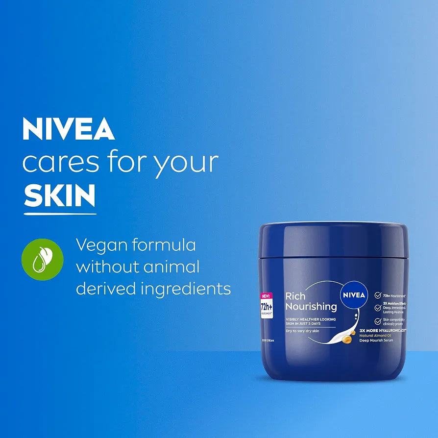 Nivea Rich Nourishing Body Cream Deep 48h Hydration for Dry Skin