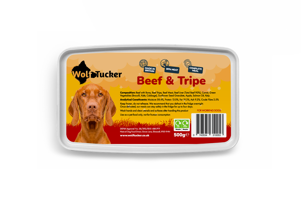 Wolf Tucker Working Dog Beef & Tripe Meal 1kg