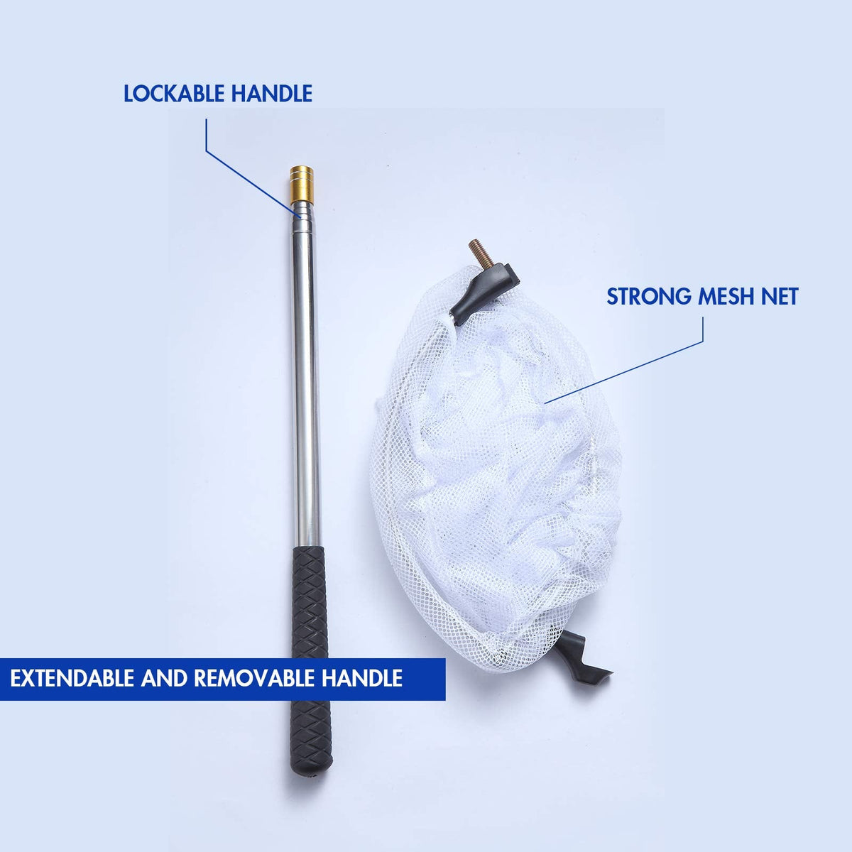 Rngeo Telescopic Butterfly Net — Stainless Steel, 70in Extendable Insect Net for Kids