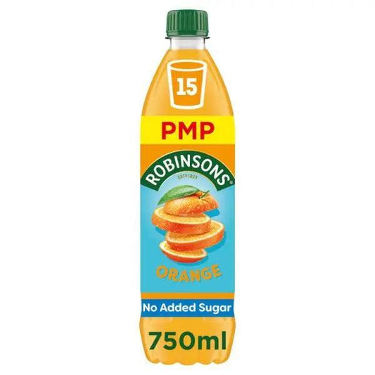 Robinsons Orange No Added Sugar Squash PMP 750ml (Case of 12)