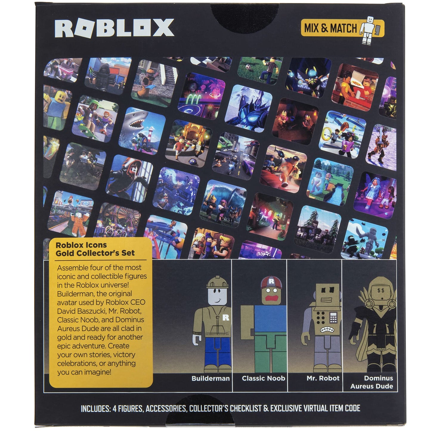 Roblox Action Collection - 15th Anniversary Gold Collector's Set with Exclusive Virtual Item