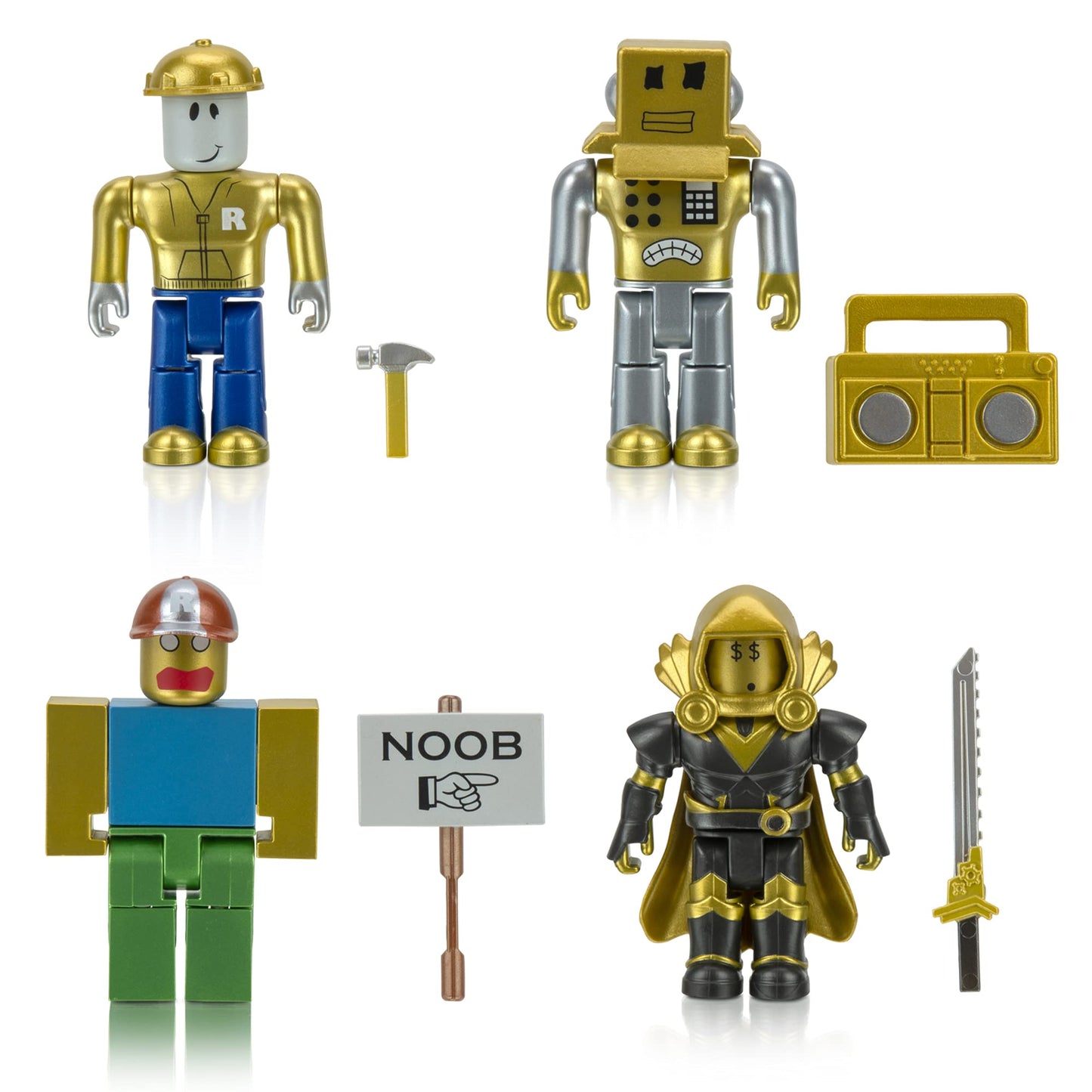 Roblox Action Collection - 15th Anniversary Gold Collector's Set with Exclusive Virtual Item